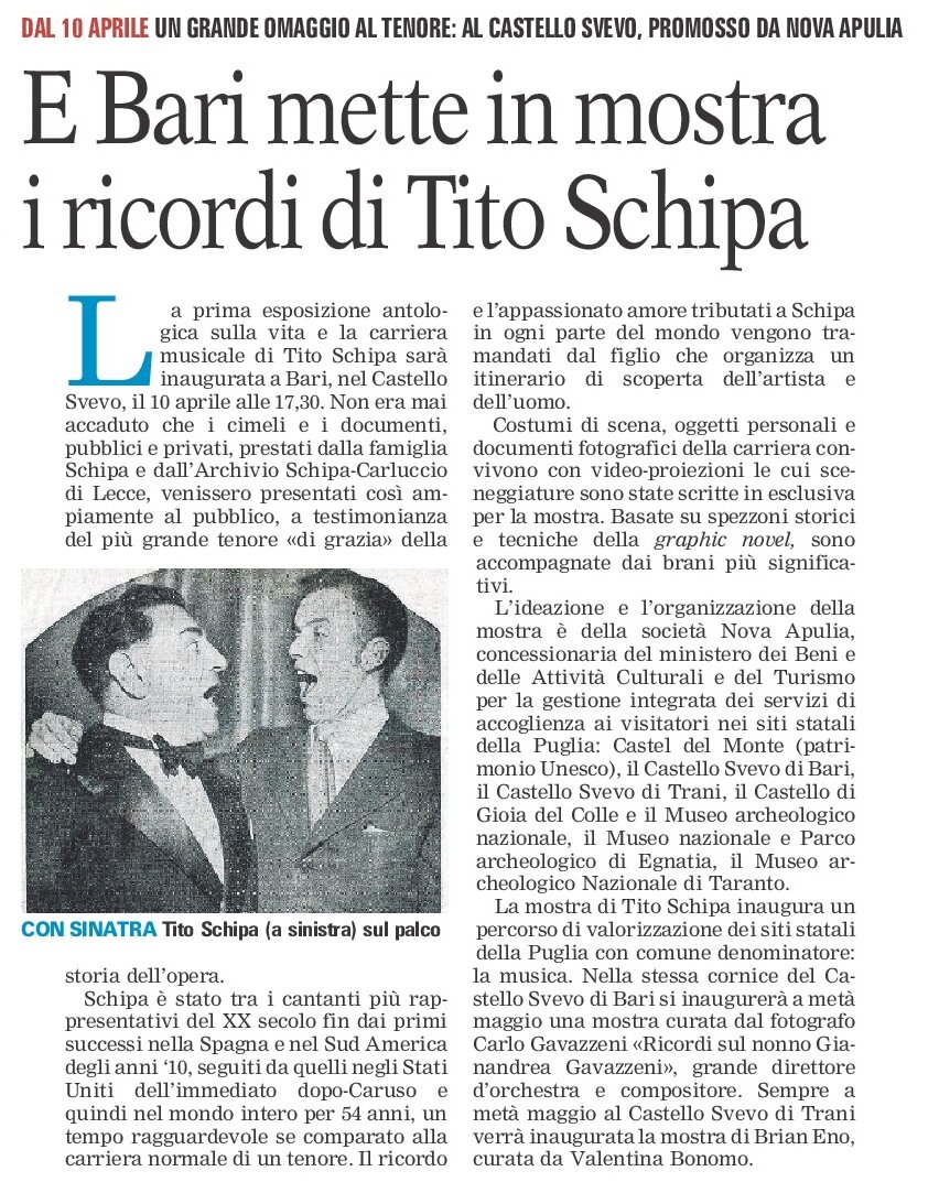 Tito Schipa Gazzetta del Mezzogiorno 6 aprile 2017 web